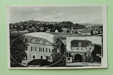 Ansichtskarte AK Landau 1934 Schloß Landau Jugendherberge Gebäude Straße Architektur Ortsansicht Hessen